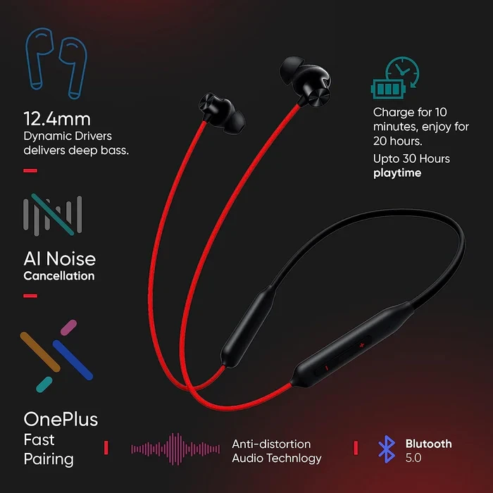 One Plus Bullets Wireless Z2 Headset Magico Black