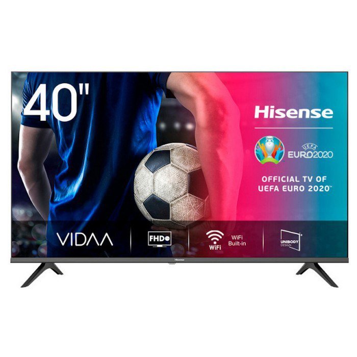 Hisense 40 Inch Smart Full HD VIDAA TV, With Built-in WiFi, Chromecast, Free-to-air Receiver -Black